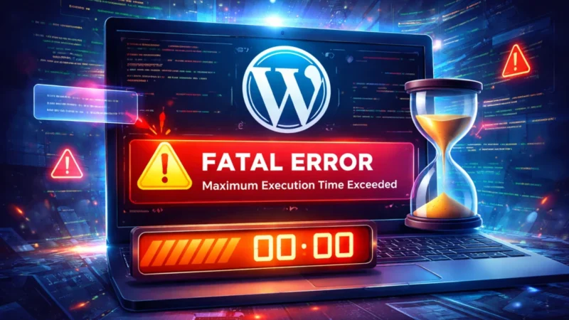 WordPress fatal error maximum execution time exceeded hatası