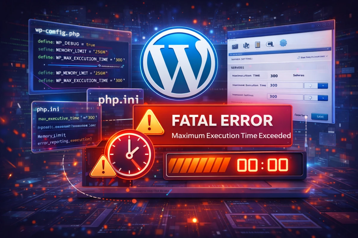 WordPress maximum execution time exceeded çözüm yöntemleri