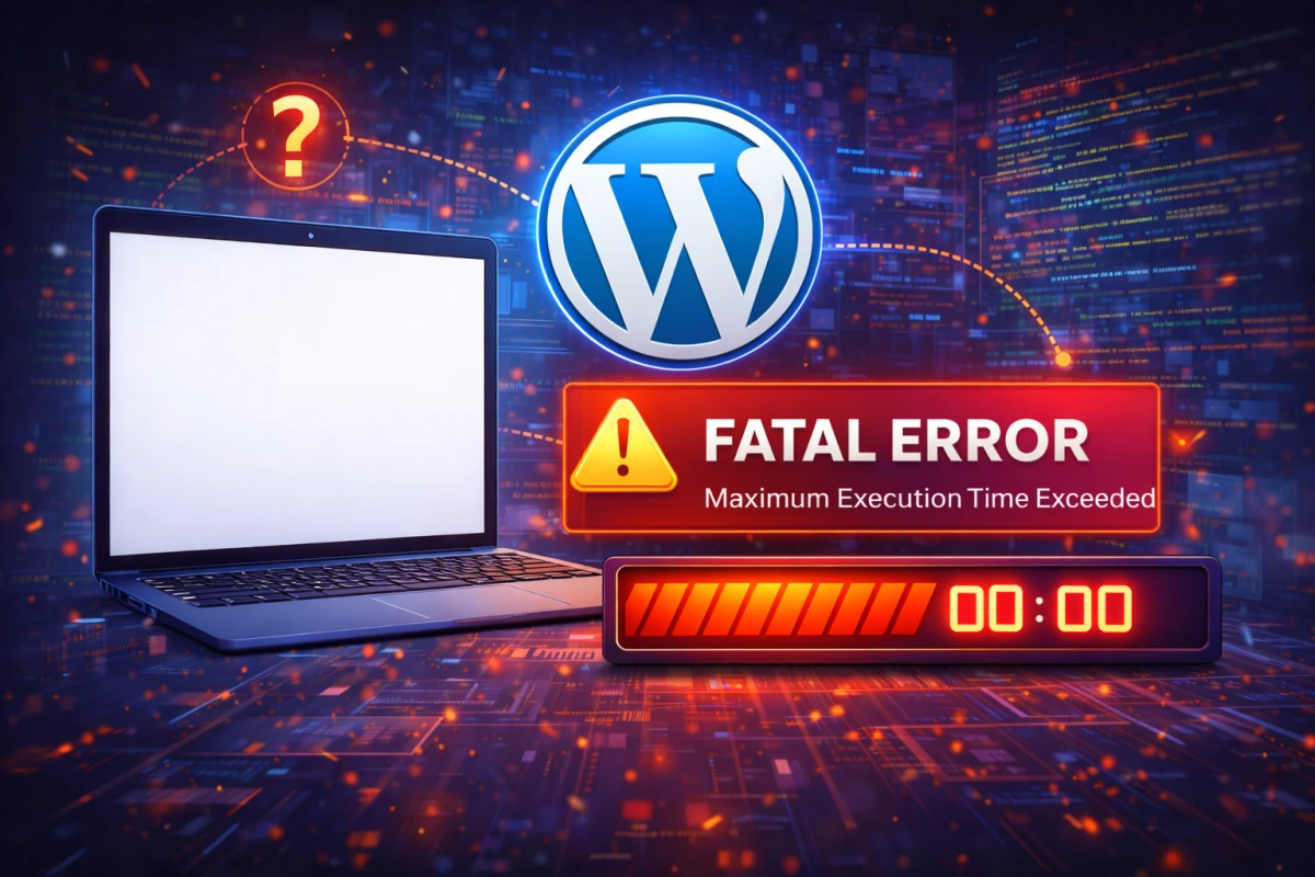 WordPress beyaz ekran hatası maximum execution time