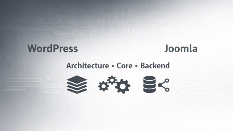 WordPress ve Joomla çekirdek mimarisi, backend yapısı ve teknik yaklaşım karşılaştırması