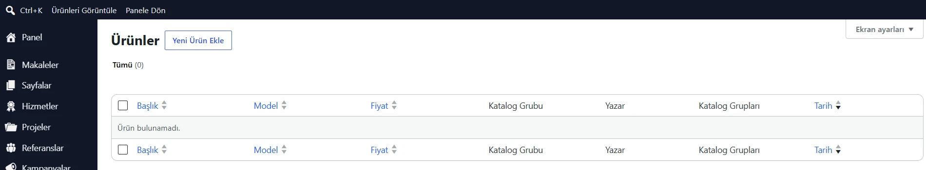 OZD Katalog ürünler listesi