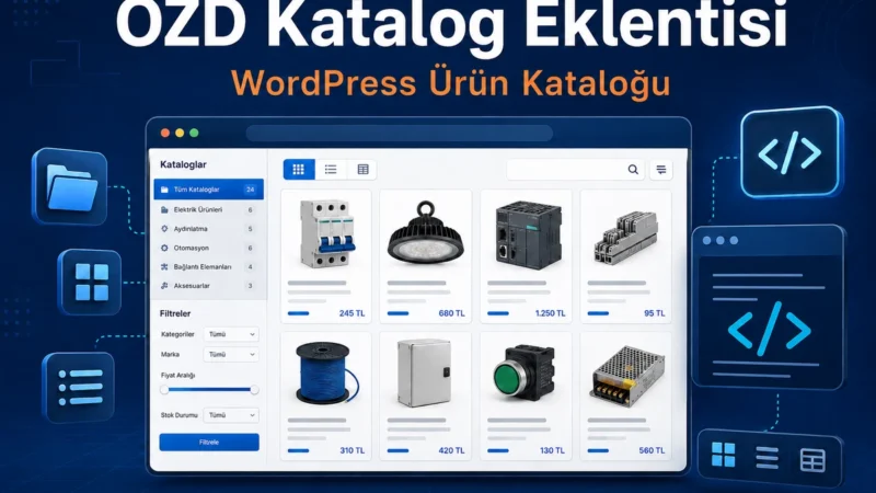 OZD katalog eklentisi kurulum ve kullanım rehberi