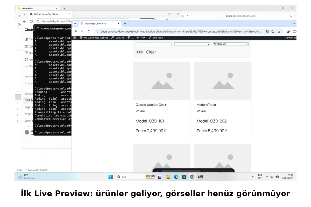 İlk önizlemede eksik ürün görselleri