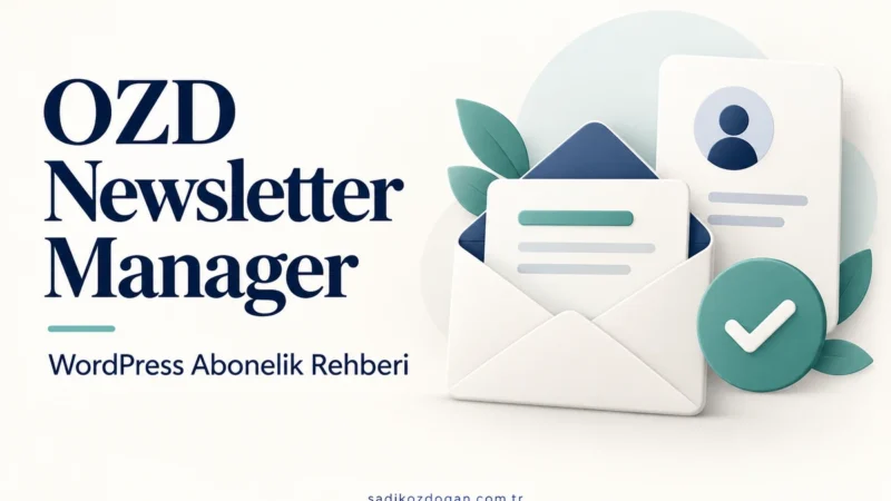 OZD Newsletter Manager: WordPress E-posta Abonelik Rehberi